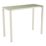 Schaffner Luzern table haute 140x60cm h:110cm – Vert Pastel 64 / Sable Pastel 15