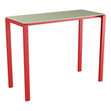 Schaffner Luzern table haute 140x60cm h:110cm – Vert Pastel 64 / Rouge 30