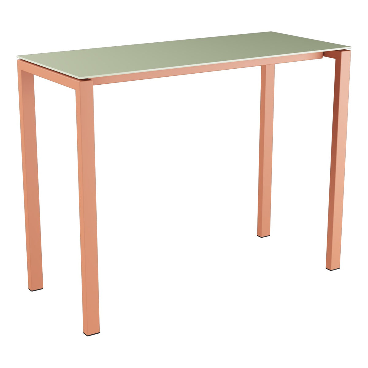 Schaffner Luzern table haute 140x60cm h:110cm – Vert Pastel 64 / Terracotta 84