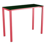 Schaffner Luzern table haute 140x60cm h:110cm – Vert Sapin 66 / Rouge Érable 33