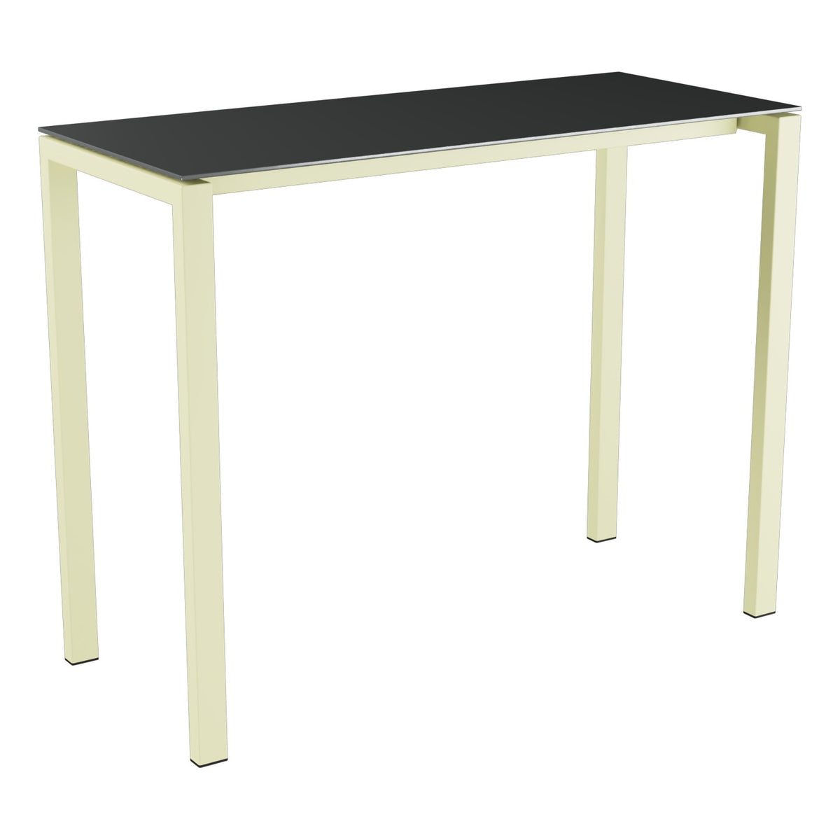 Schaffner Luzern table haute 140x60cm h:110cm – Graphite 73 / Jaune Buis 18
