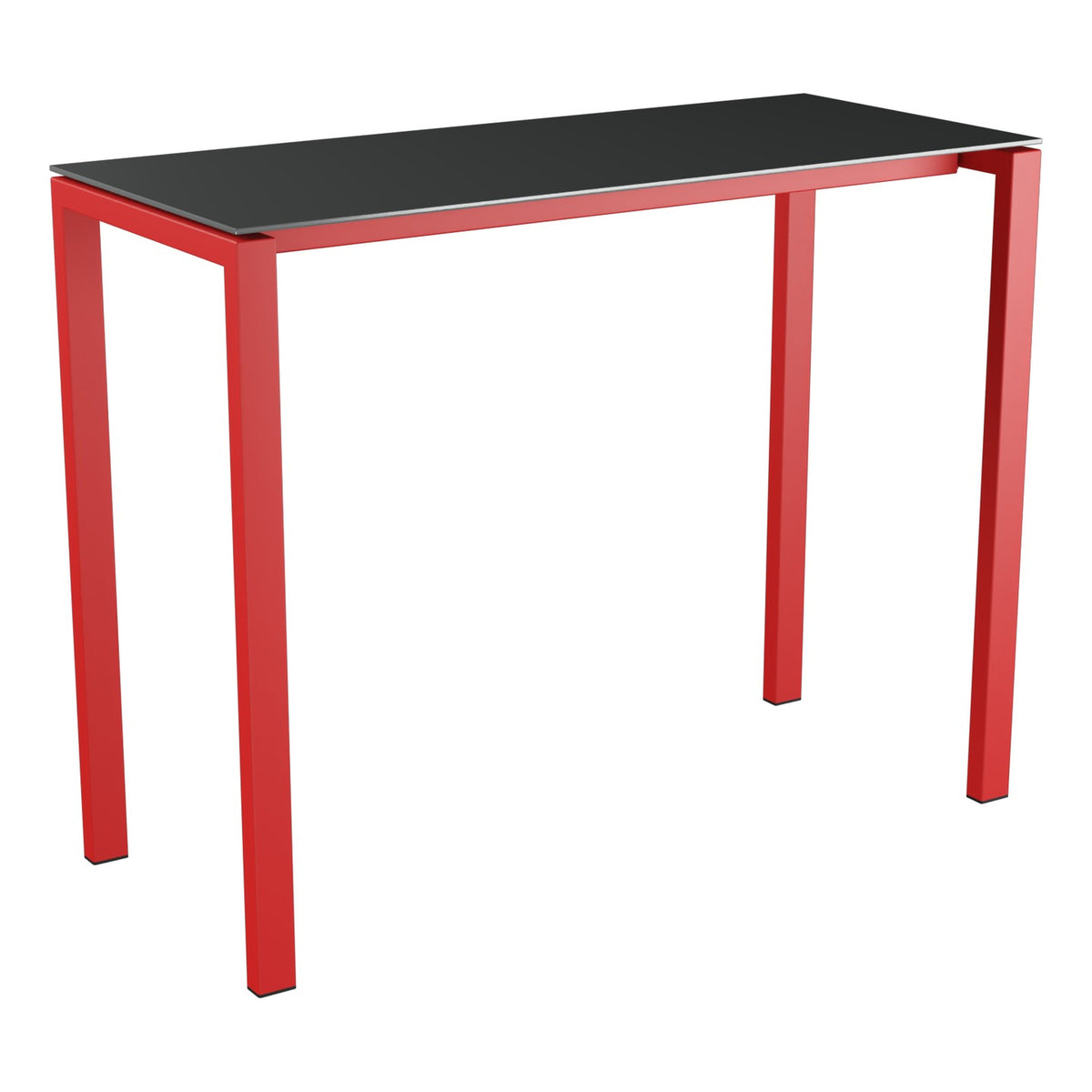 Schaffner Luzern table haute 140x60cm h:110cm – Graphite 73 / Rouge 30