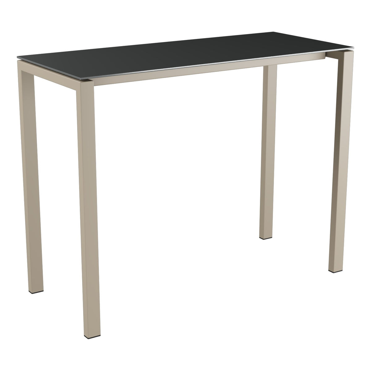 Schaffner Luzern table haute 140x60cm h:110cm – Graphite 73 / Champagne 85