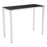 Schaffner Luzern table haute 140x60cm h:110cm – Graphite 73 / Blanc 90