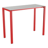 Schaffner Luzern table haute 140x60cm h:110cm – Gris Argent 78 / Rouge 30