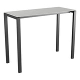 Schaffner Luzern table haute 140x60cm h:110cm – Gris Argent 78 / Anthracite 77