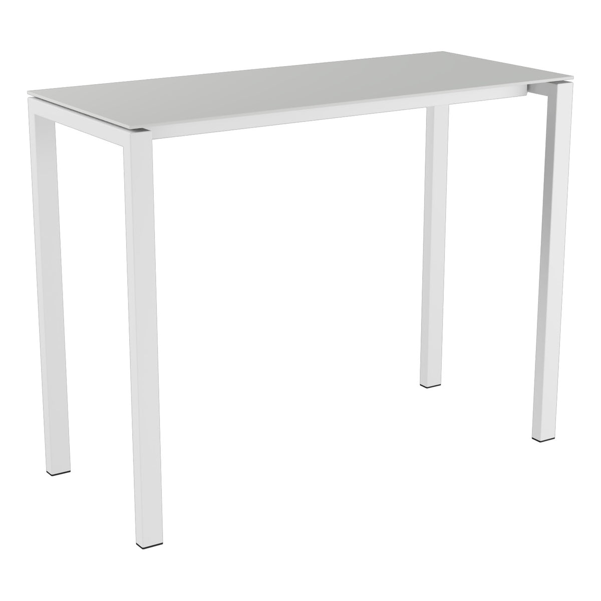 Schaffner Luzern table haute 140x60cm h:110cm – Gris Argent 78 / Blanc 90