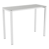 Schaffner Luzern table haute 140x60cm h:110cm – Gris Argent 78 / Blanc 90