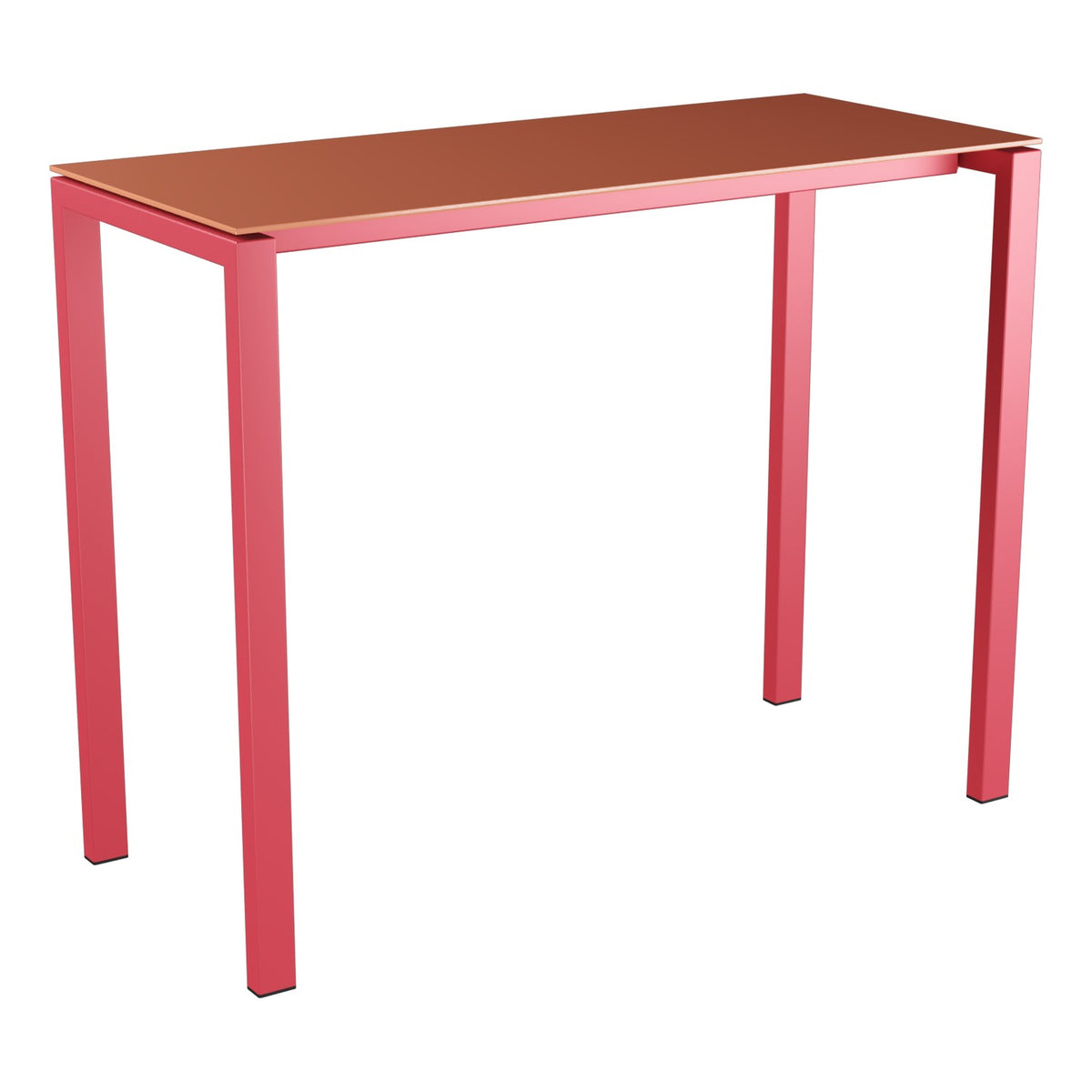 Schaffner Luzern table haute 140x60cm h:110cm – Terracotta 84 / Rouge Érable 33