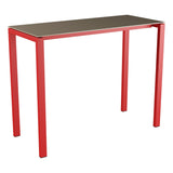 Schaffner Luzern table haute 140x60cm h:110cm – Champagne 85 / Rouge 30
