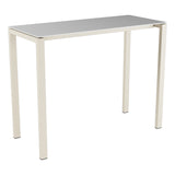 Schaffner Luzern table haute 140x60cm h:110cm – Blanc 90 / Sable Pastel 15