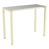 Schaffner Luzern table haute 140x60cm h:110cm – Blanc 90 / Jaune Buis 18