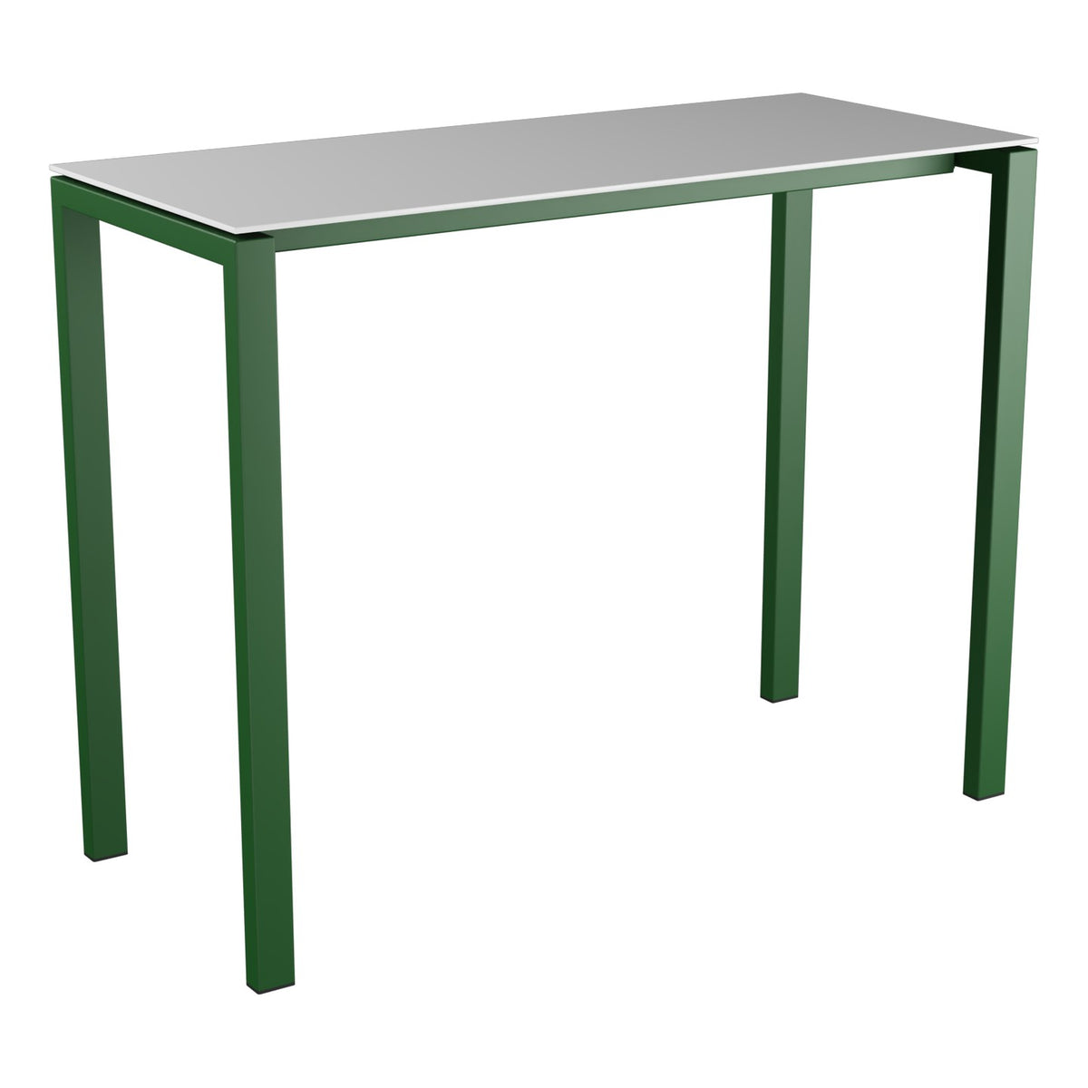 Schaffner Luzern table haute 140x60cm h:110cm – Blanc 90 / Vert Sapin 66
