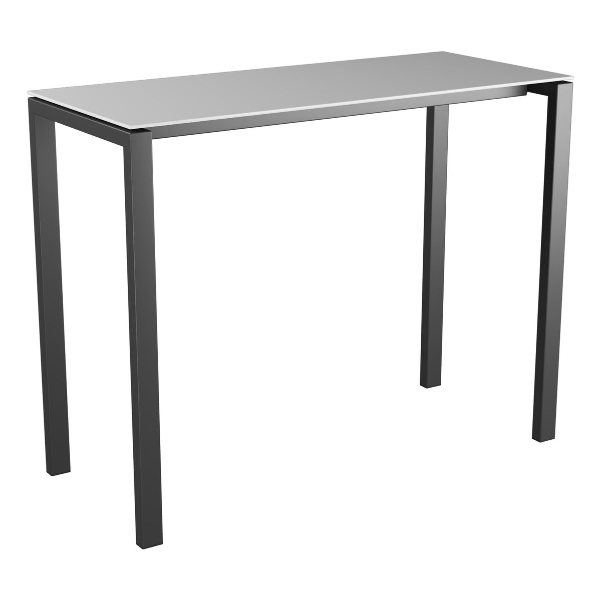 Schaffner Luzern table haute 140x60cm h:110cm – Blanc 90 / Anthracite 77