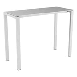 Schaffner Luzern table haute 140x60cm h:110cm – Blanc 90 / Gris argent 78