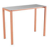 Schaffner Luzern table haute 140x60cm h:110cm – Blanc 90 / Terracotta 84