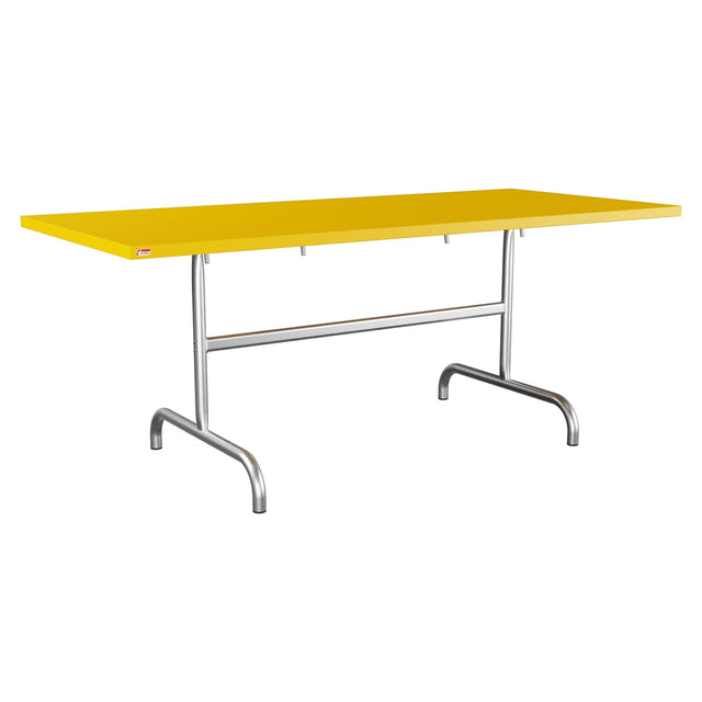 Schaffner Säntis Table repas rabattable 180x80cm – Jaune 11 / Galvanisé à chaud 02