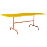 Schaffner Säntis Table repas rabattable 180x80cm – Jaune 11 / Terracotta 84