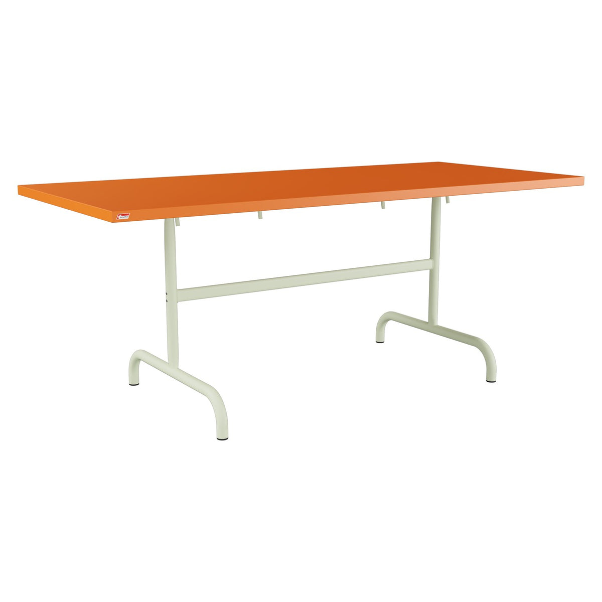 Schaffner Säntis Table repas rabattable 180x80cm – Orange 13 / Vert Pastel 64