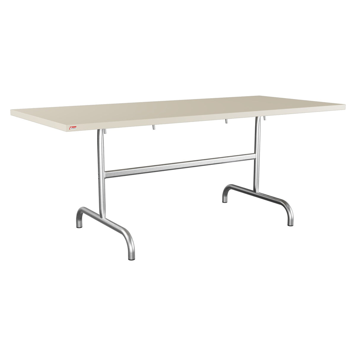 Schaffner Säntis Table repas rabattable 180x80cm – Sable Pastel 15 / Galvanisé à chaud 02