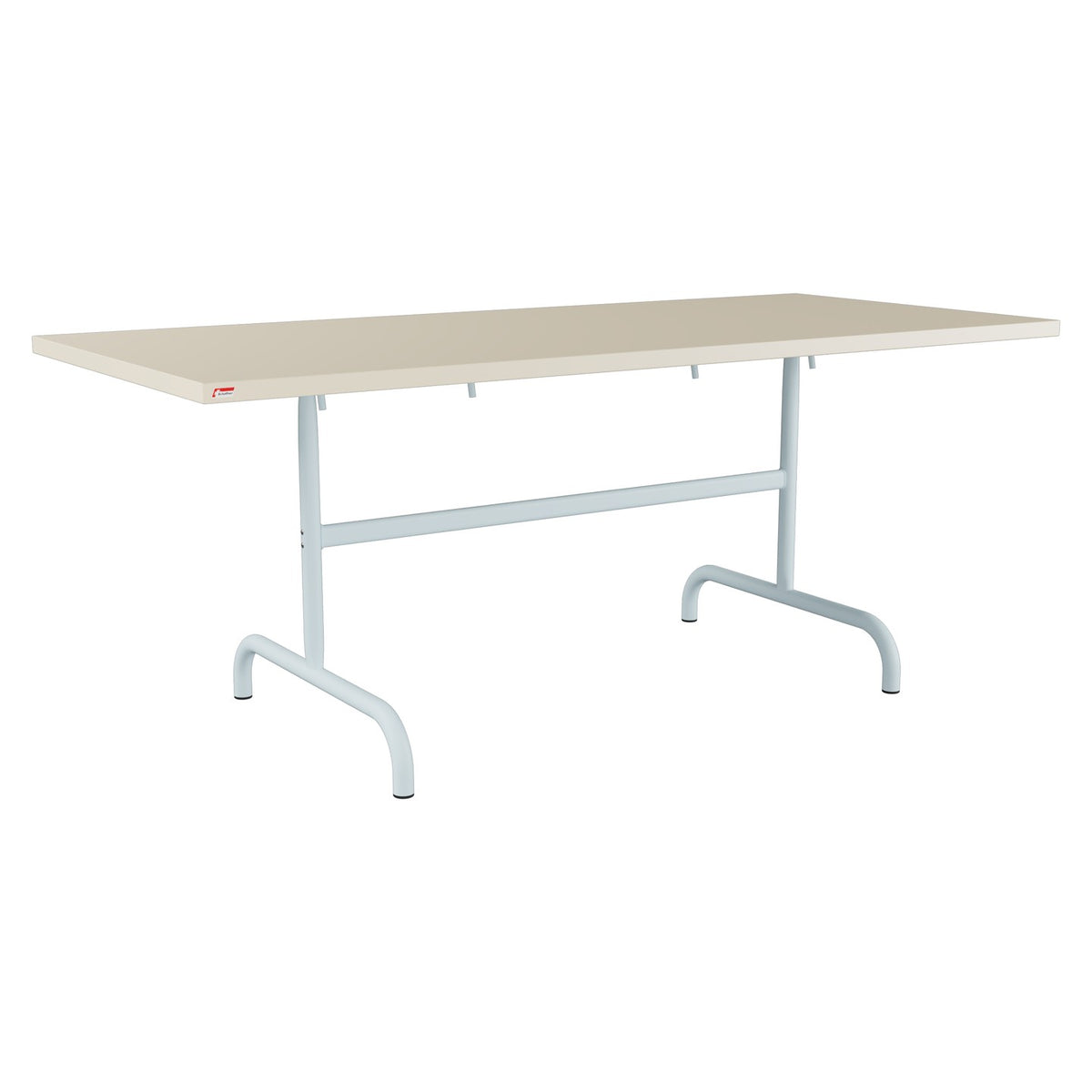 Schaffner Säntis Table repas rabattable 180x80cm – Sable Pastel 15 / Bleu Pastel 51