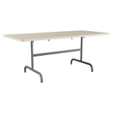 Schaffner Säntis Table repas rabattable 180x80cm – Sable Pastel 15 / Graphite 73