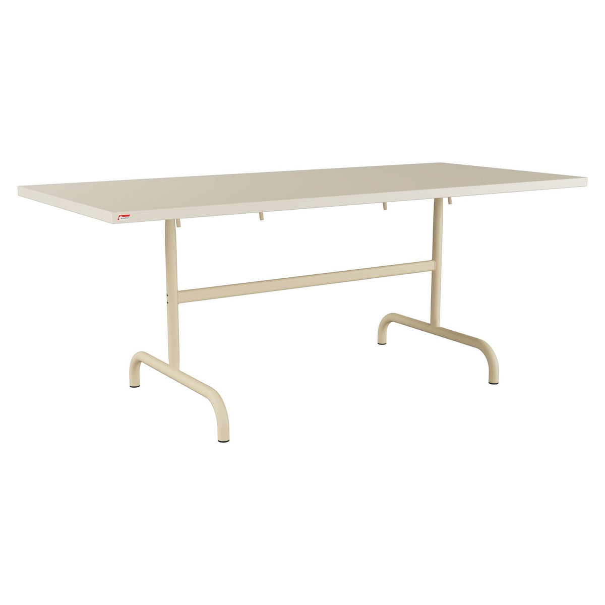 Schaffner Säntis Table repas rabattable 180x80cm – Sable Pastel 15 / Marron Pastel 83