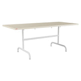 Schaffner Säntis Table repas rabattable 180x80cm – Sable Pastel 15 / Blanc 90
