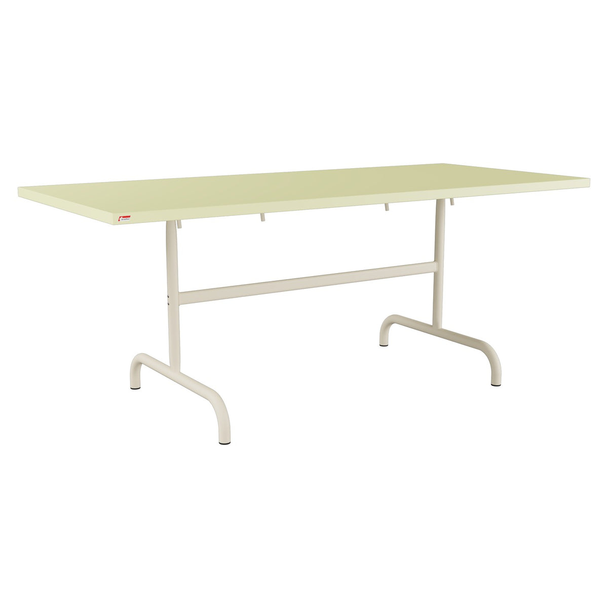 Schaffner Säntis Table repas rabattable 180x80cm – Jaune Buis 18 / Sable Pastel 15