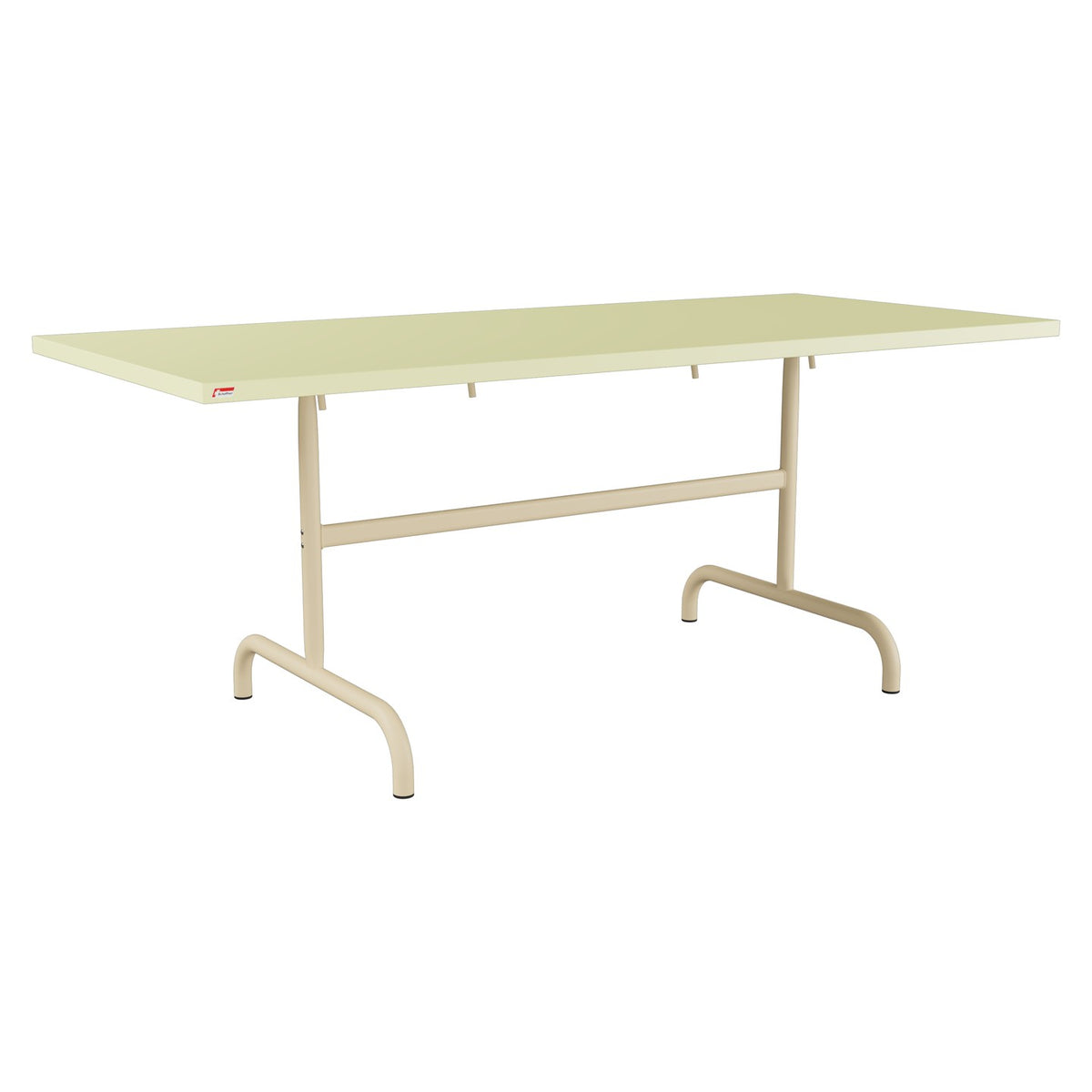 Schaffner Säntis Table repas rabattable 180x80cm – Jaune Buis 18 / Marron Pastel 83