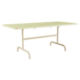 Schaffner Säntis Table repas rabattable 180x80cm – Jaune Buis 18 / Marron Pastel 83