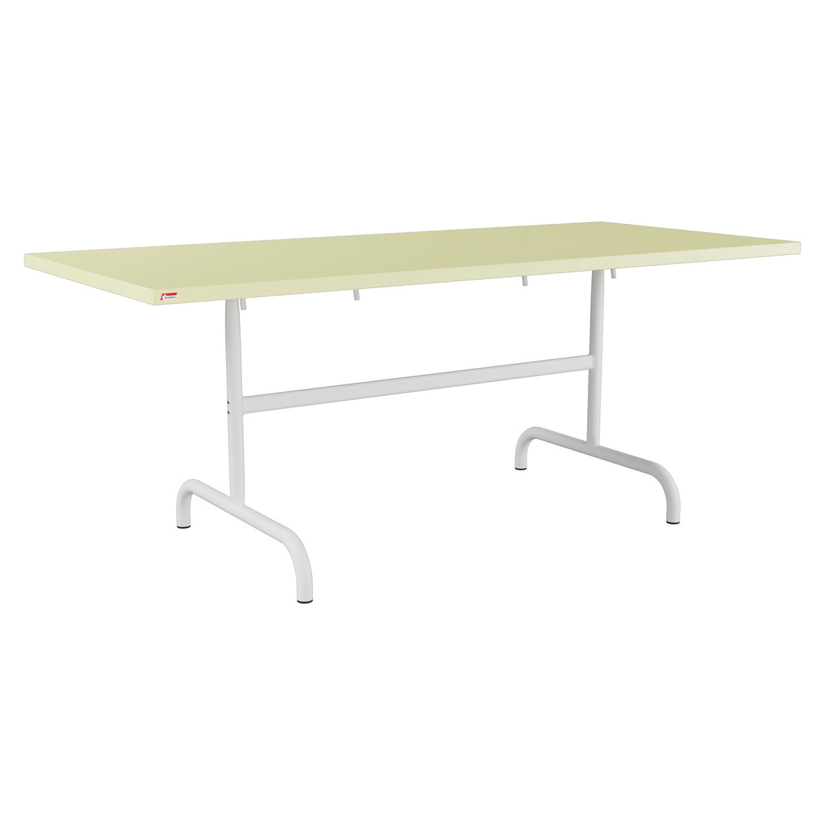 Schaffner Säntis Table repas rabattable 180x80cm – Jaune Buis 18 / Blanc 90