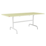 Schaffner Säntis Table repas rabattable 180x80cm – Jaune Buis 18 / Blanc 90