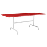 Schaffner Säntis Table repas rabattable 180x80cm – Rouge 30 / Blanc 90