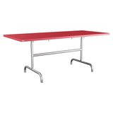 Schaffner Säntis Table repas rabattable 180x80cm – Rouge Érable 33 / Galvanisé à chaud 02
