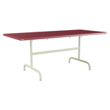 Schaffner Säntis Table repas rabattable 180x80cm – Bordeaux 38 / Vert Pastel 64