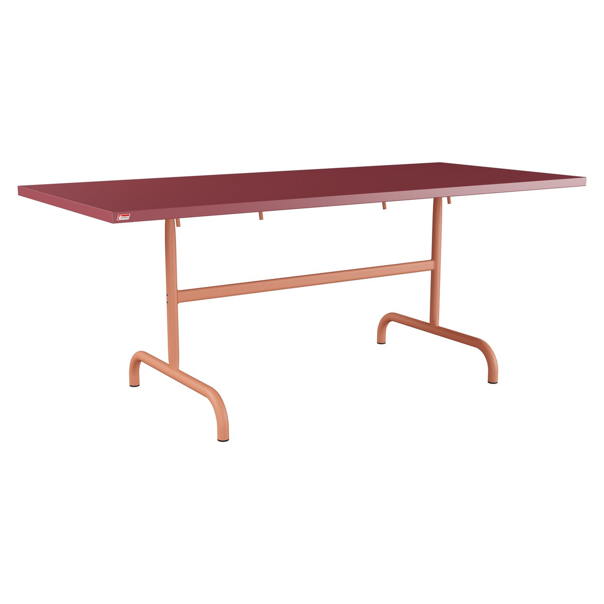 Schaffner Säntis Table repas rabattable 180x80cm – Bordeaux 38 / Terracotta 84