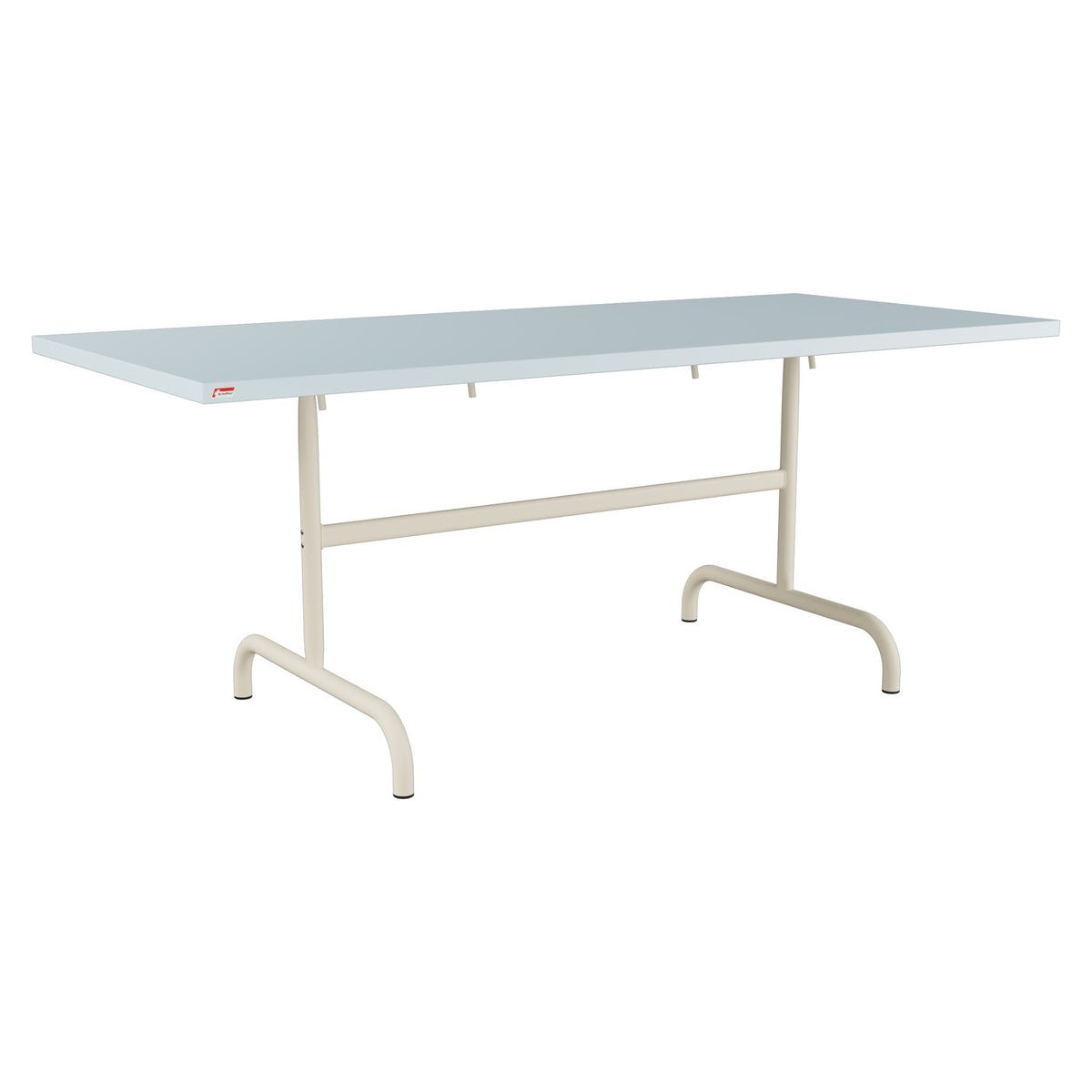 Schaffner Säntis Table repas rabattable 180x80cm – Bleu Pastel 51 / Sable Pastel 15