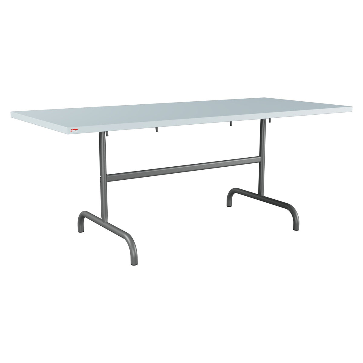 Schaffner Säntis Table repas rabattable 180x80cm – Bleu Pastel 51 / Graphite 73