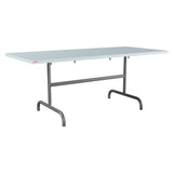 Schaffner Säntis Table repas rabattable 180x80cm – Bleu Pastel 51 / Graphite 73