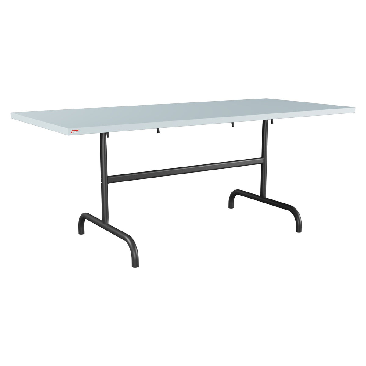 Schaffner Säntis Table repas rabattable 180x80cm – Bleu Pastel 51 / Anthracite 77