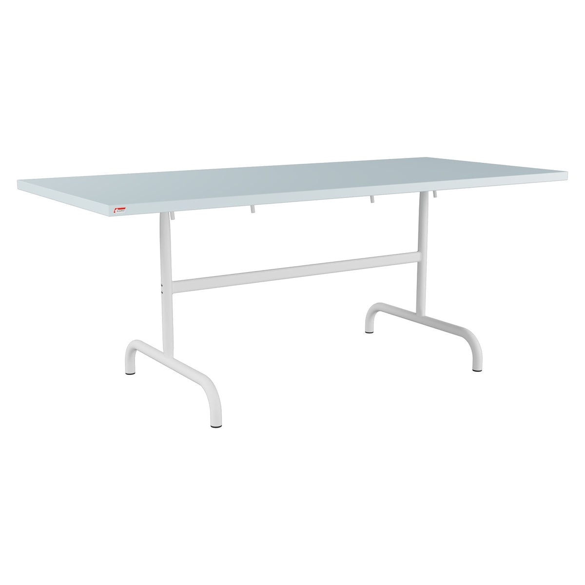 Schaffner Säntis Table repas rabattable 180x80cm – Bleu Pastel 51 / Blanc 90