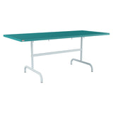 Schaffner Säntis Table repas rabattable 180x80cm – Bleu Kali 56 / Bleu Pastel 51