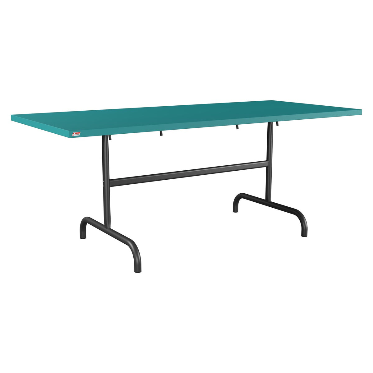Schaffner Säntis Table repas rabattable 180x80cm – Bleu Kali 56 / Anthracite 77