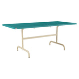 Schaffner Säntis Table repas rabattable 180x80cm – Bleu Kali 56 / Marron Pastel 83