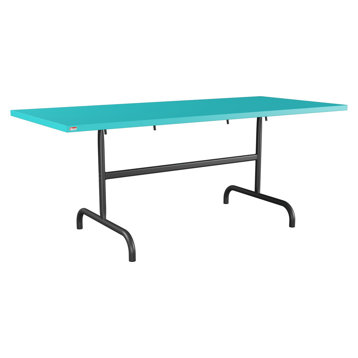 Schaffner Säntis Table repas rabattable 180x80cm – Turquoise 58 / Anthracite 77
