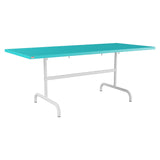Schaffner Säntis Table repas rabattable 180x80cm – Turquoise 58 / Blanc 90