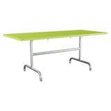 Schaffner Säntis Table repas rabattable 180x80cm – Vert clair 63 / Galvanisé à chaud 02