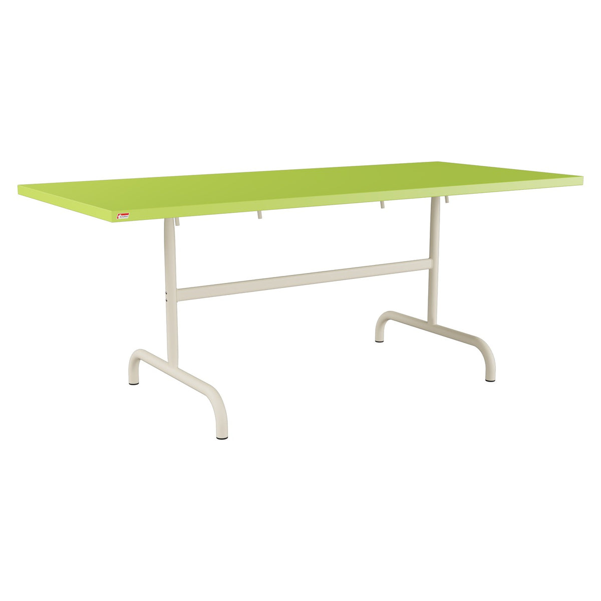 Schaffner Säntis Table repas rabattable 180x80cm – Vert clair 63 / Sable Pastel 15