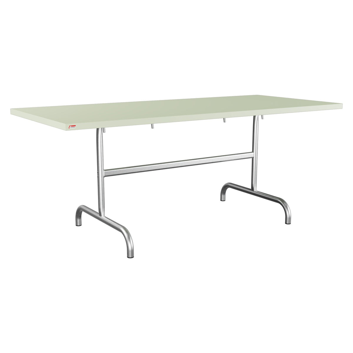 Schaffner Säntis Table repas rabattable 180x80cm – Vert Pastel 64 / Galvanisé à chaud 02